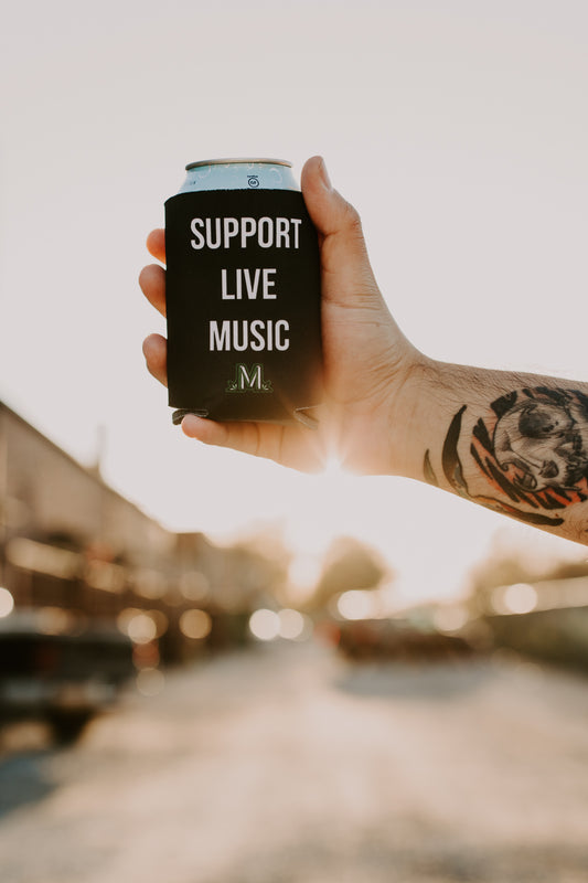 'Support Live Music' Koozie